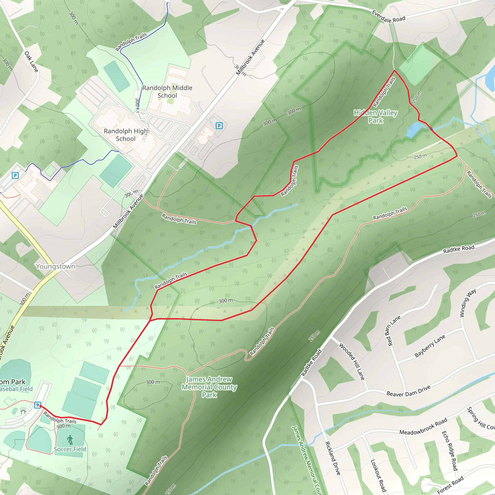 Randolph and Ted's Pond Loop Trail mobile static map