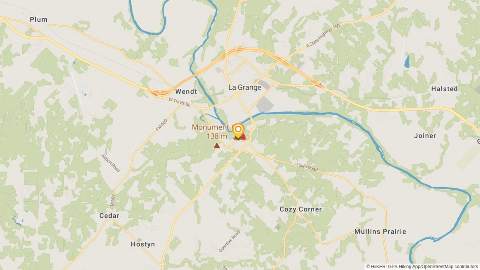 An image depicting the trail Monument Hill and Kreische Brewery State Historic Site Loop and its surrounding area.