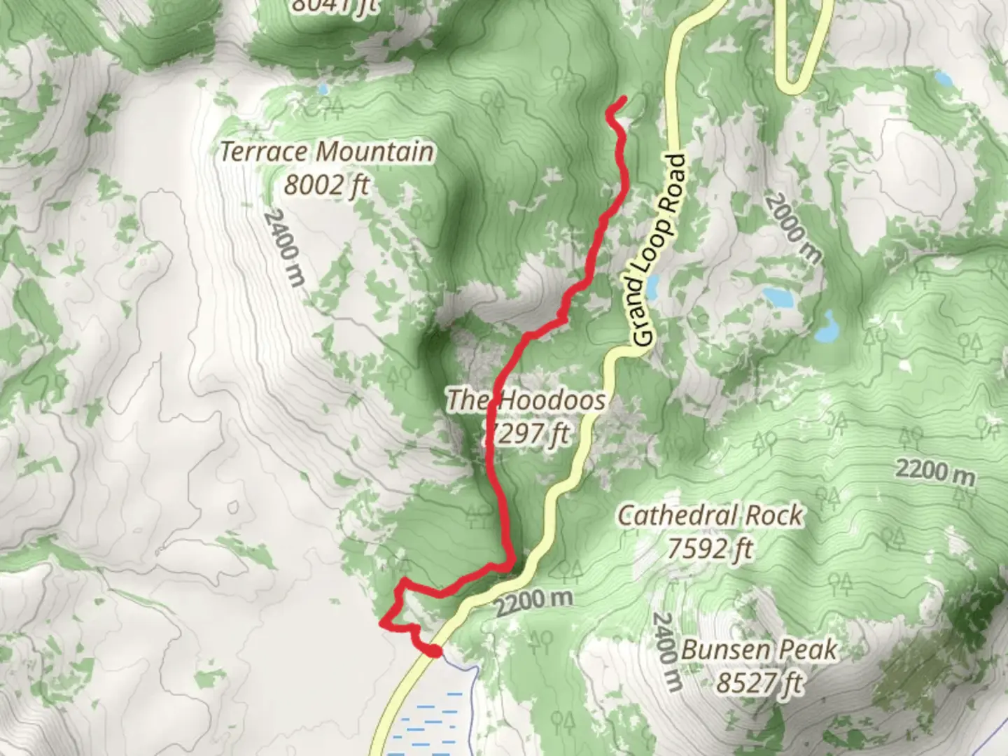 An image depicting the trail Howard Eaton-Mammoth-Golden Gate and its surrounding area.