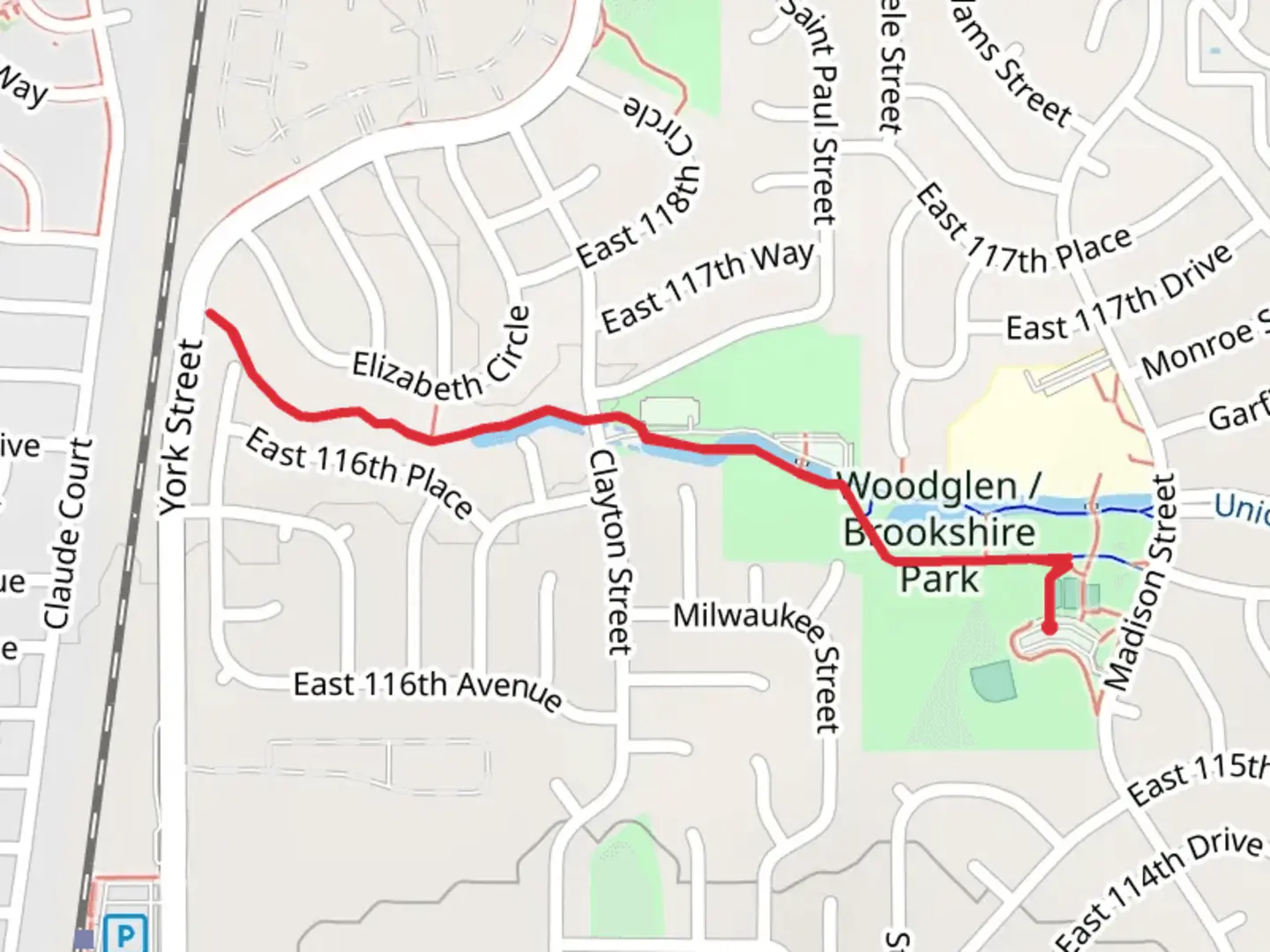 An image depicting the trail Woodglen Pond and Union Ditch Trail and its surrounding area.