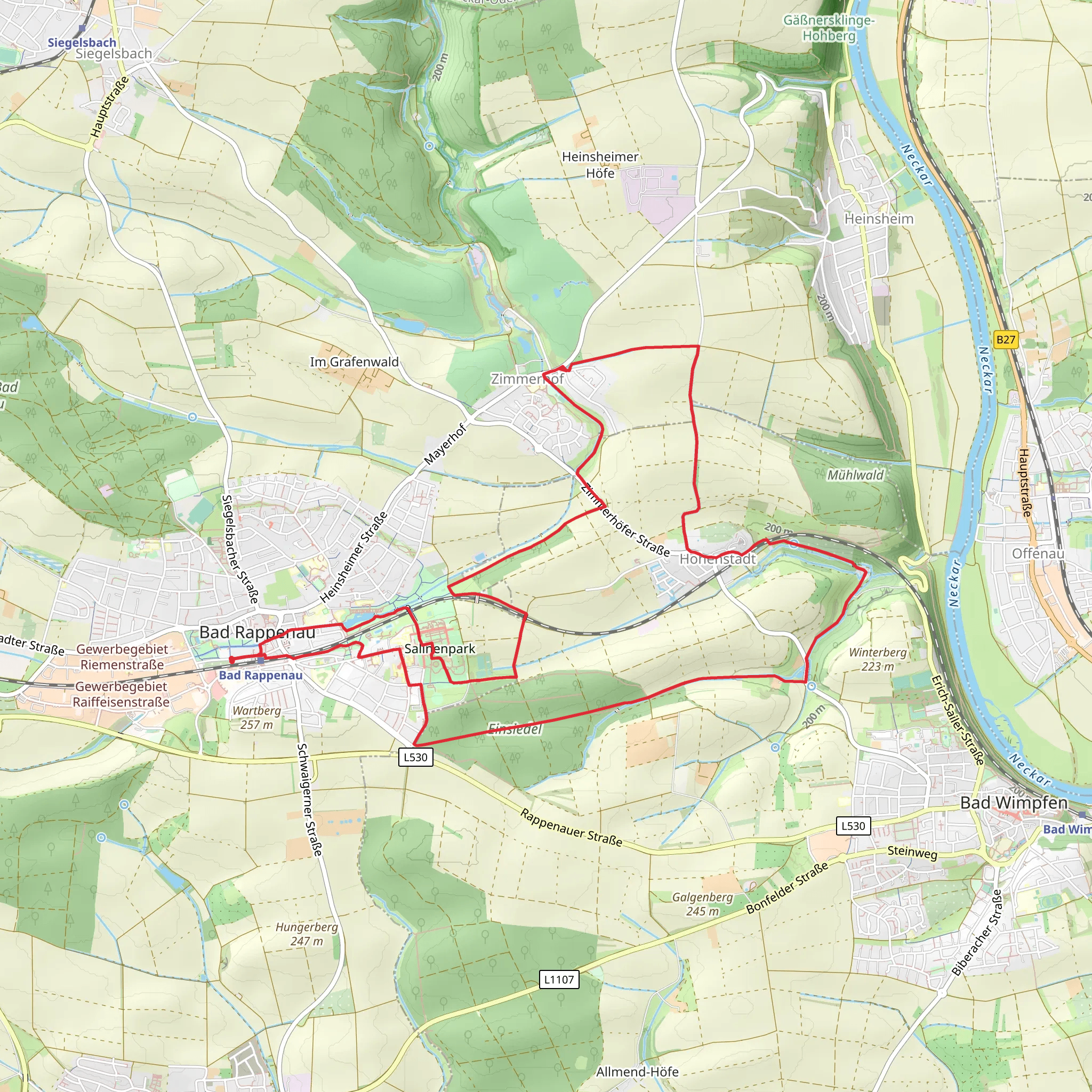 Kursee via Kurztrip fuer Botanisfans and Besinnungspfad mobile static map
