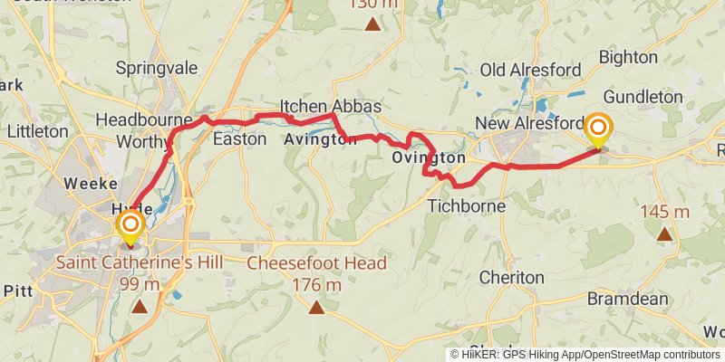 Weymouth to Newham Walk stage 9 Map