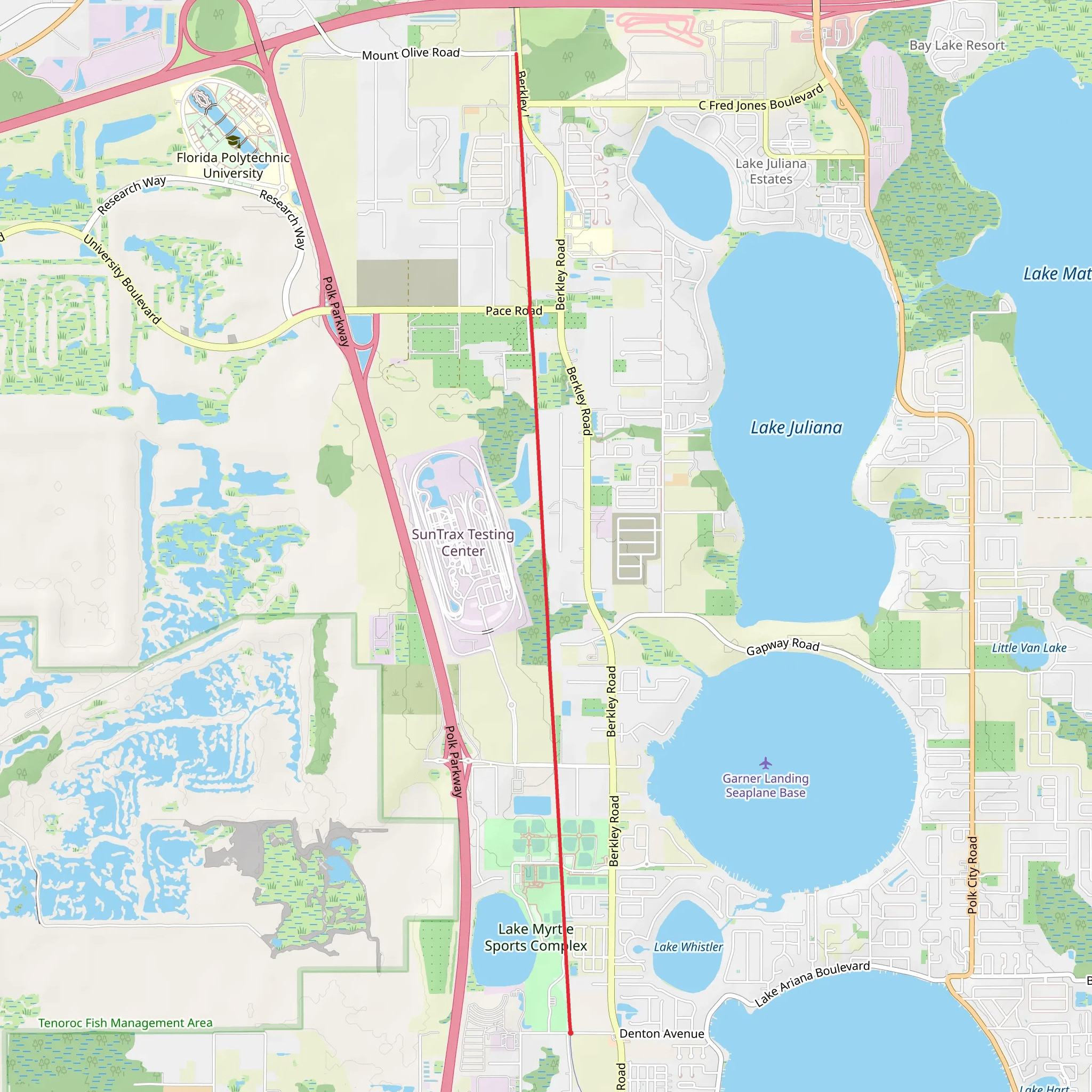 TECO Auburndale Trail mobile static map