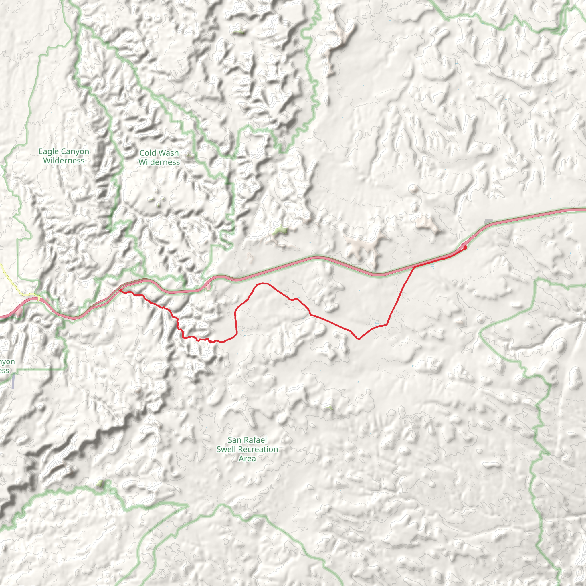 Temple Mountain Road and Eagle Canyon Trail mobile static map