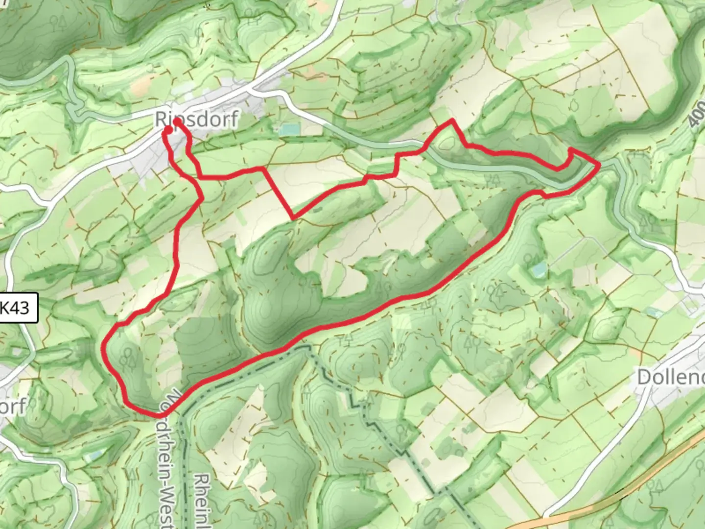 An image depicting the trail Wacholderweg and Eifelschleife Wo Baeche verschwinden and its surrounding area.