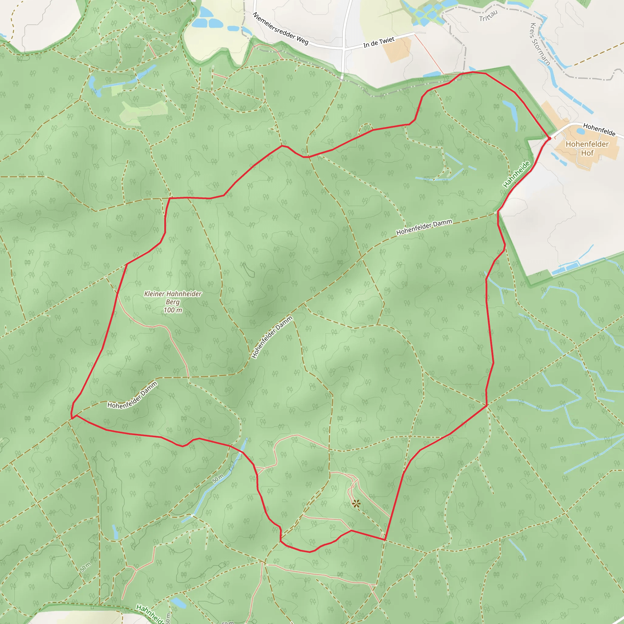 Luhmannsort, Hahnheider Berg and Hahnheide Loop mobile static map