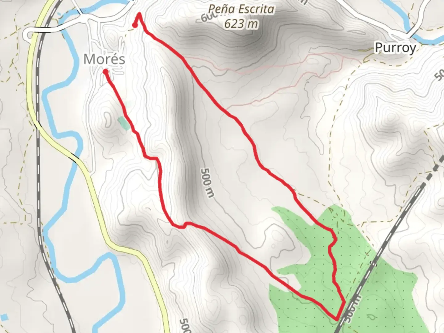 An image depicting the trail Trasmont de Mores Route SL Z 17 and its surrounding area.