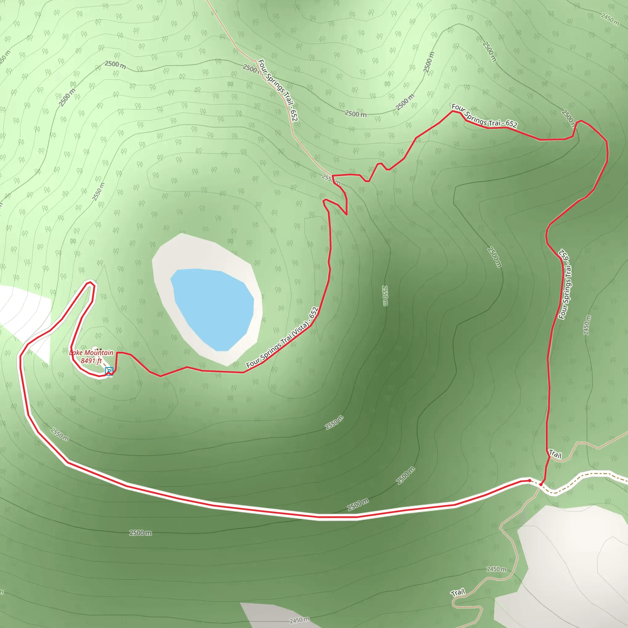 Four Springs Connector Loop Trail mobile static map