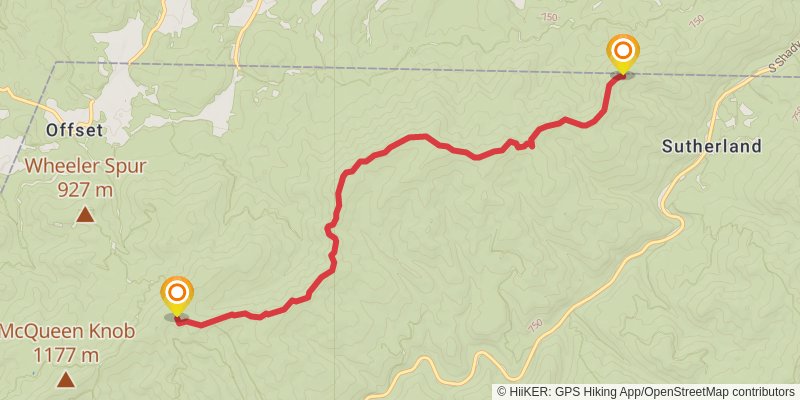 Appalachian Trail - Tennessee stage 7 Map