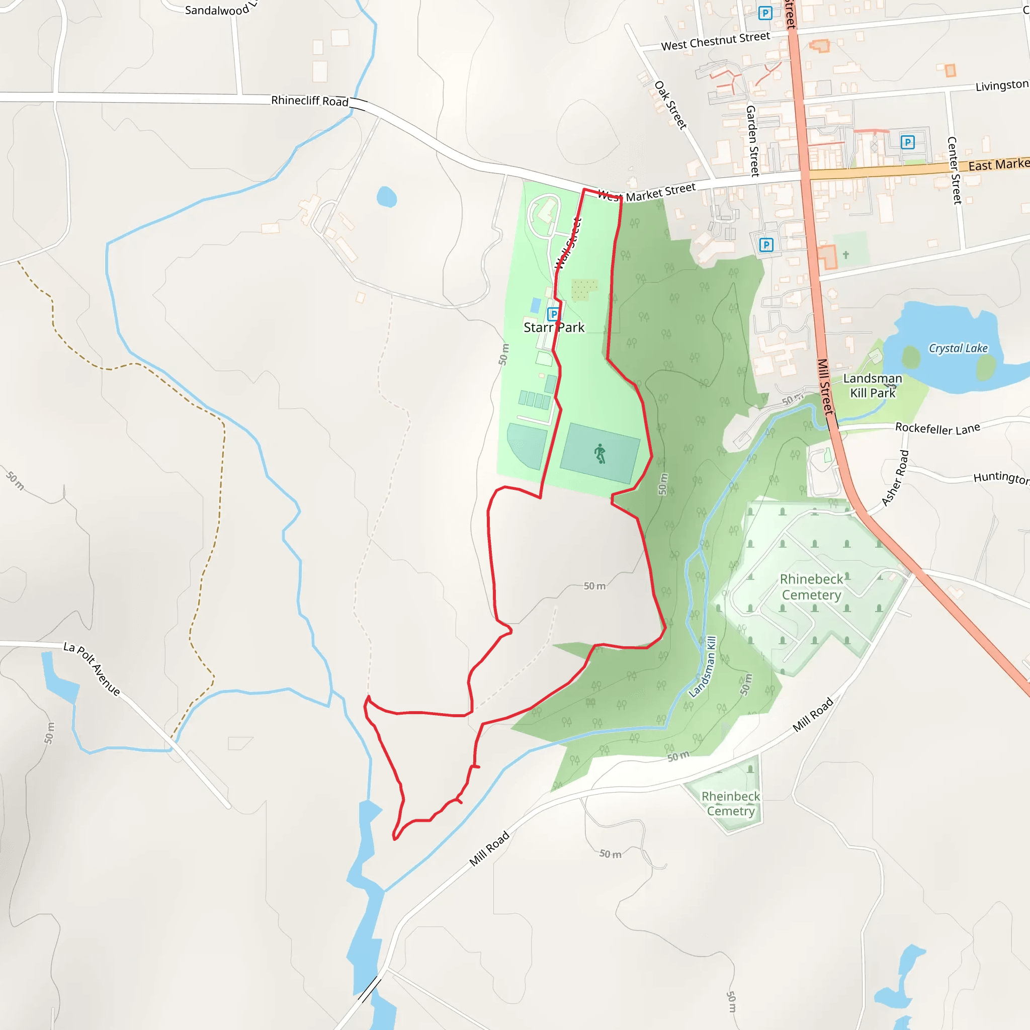 Landsman Kill - Starr Park Loop mobile static map
