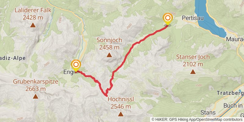 Adlerweg stage 8 Map