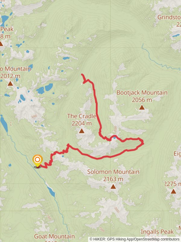 Snowall Cradle Trail mobile static map