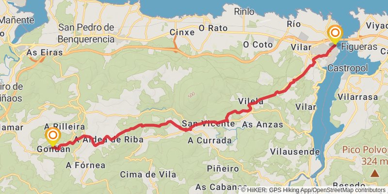 Camino del Norte stage 35 Map