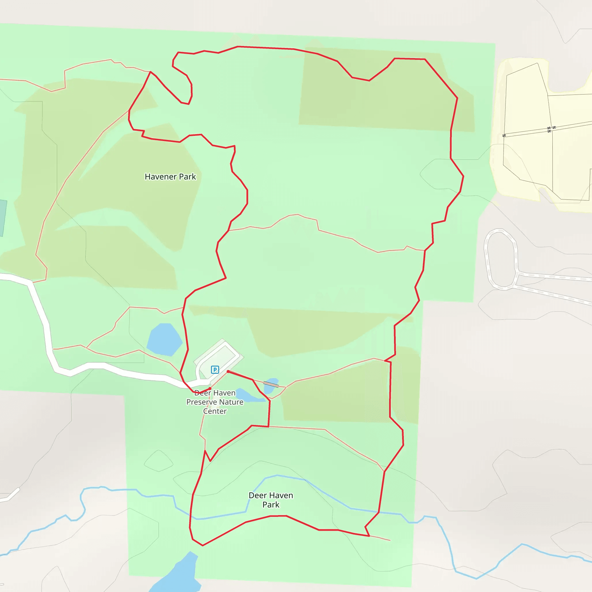 Havener Park Loop mobile static map
