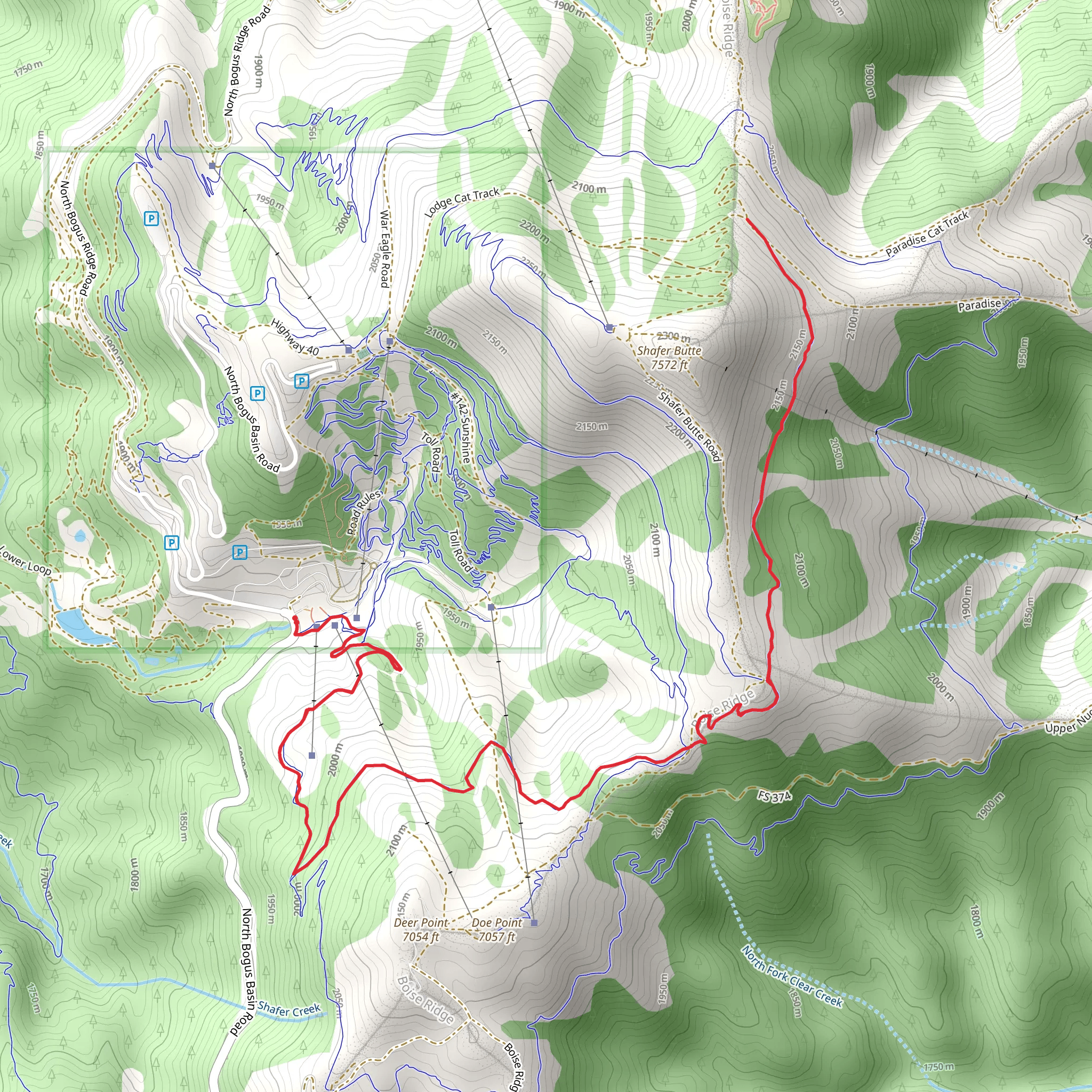 Deer Point and Elk Meadows mobile static map