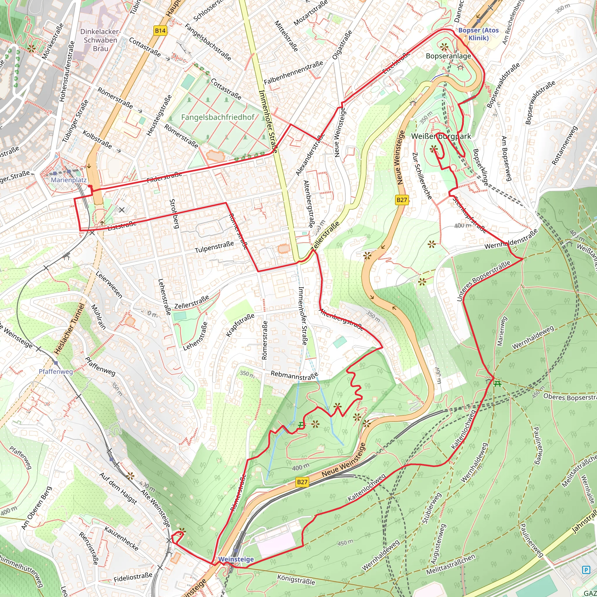 Weißenburg via Königsträßle mobile static map