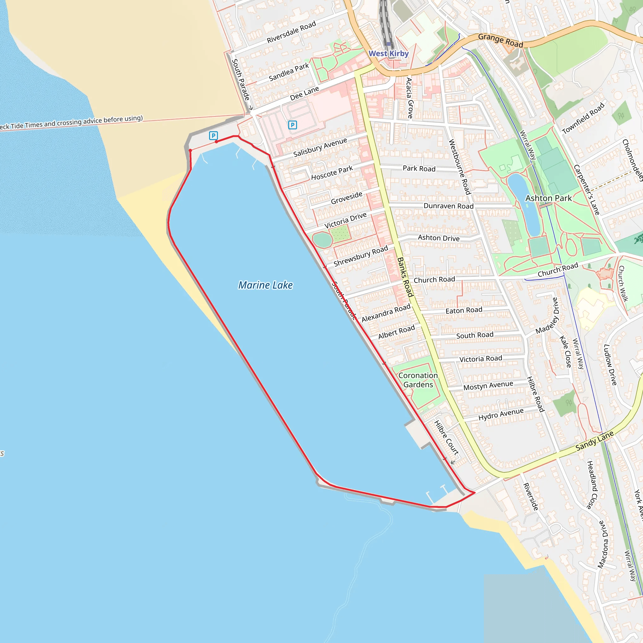 Marina Lake Loop mobile static map