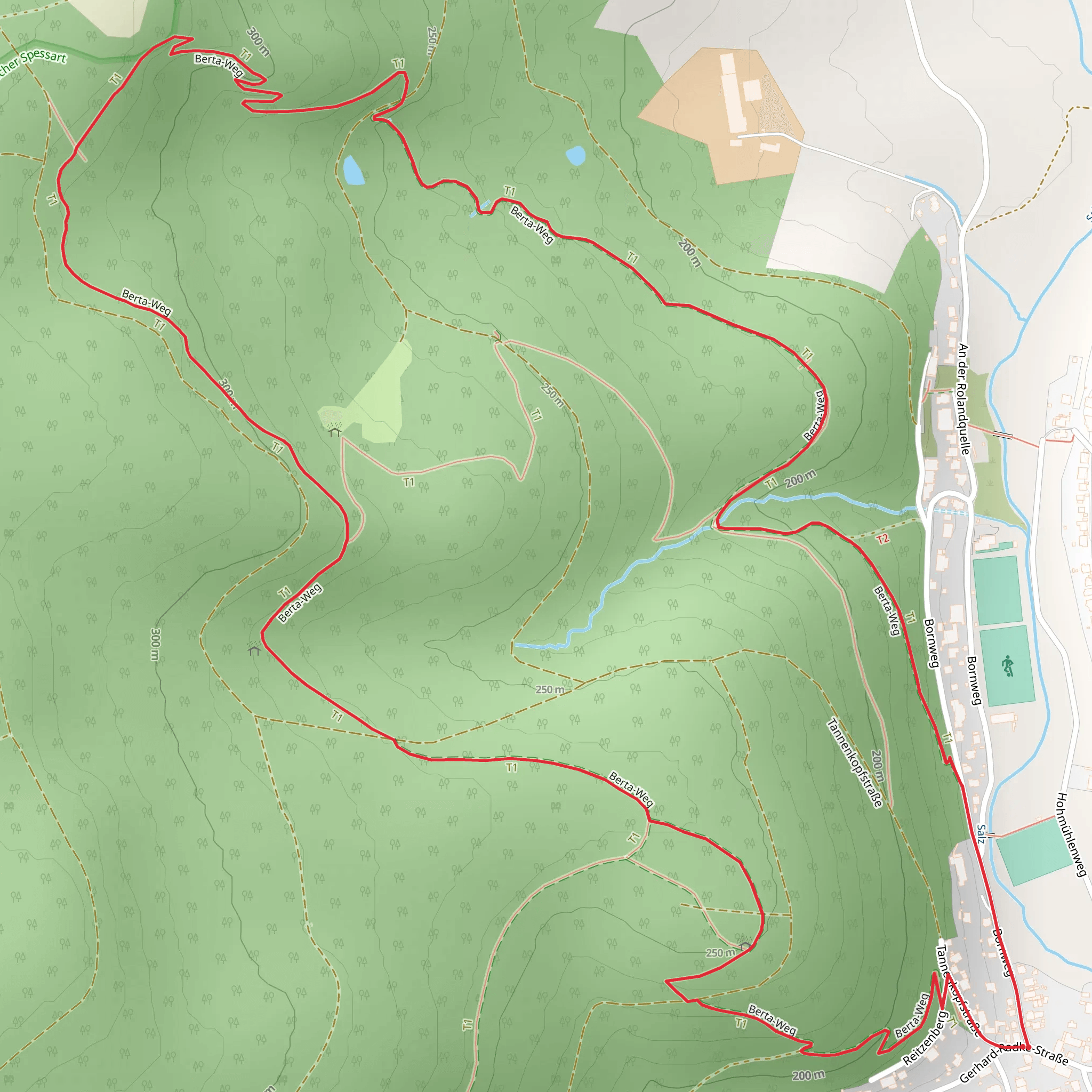 Berta-Weg Loop mobile static map