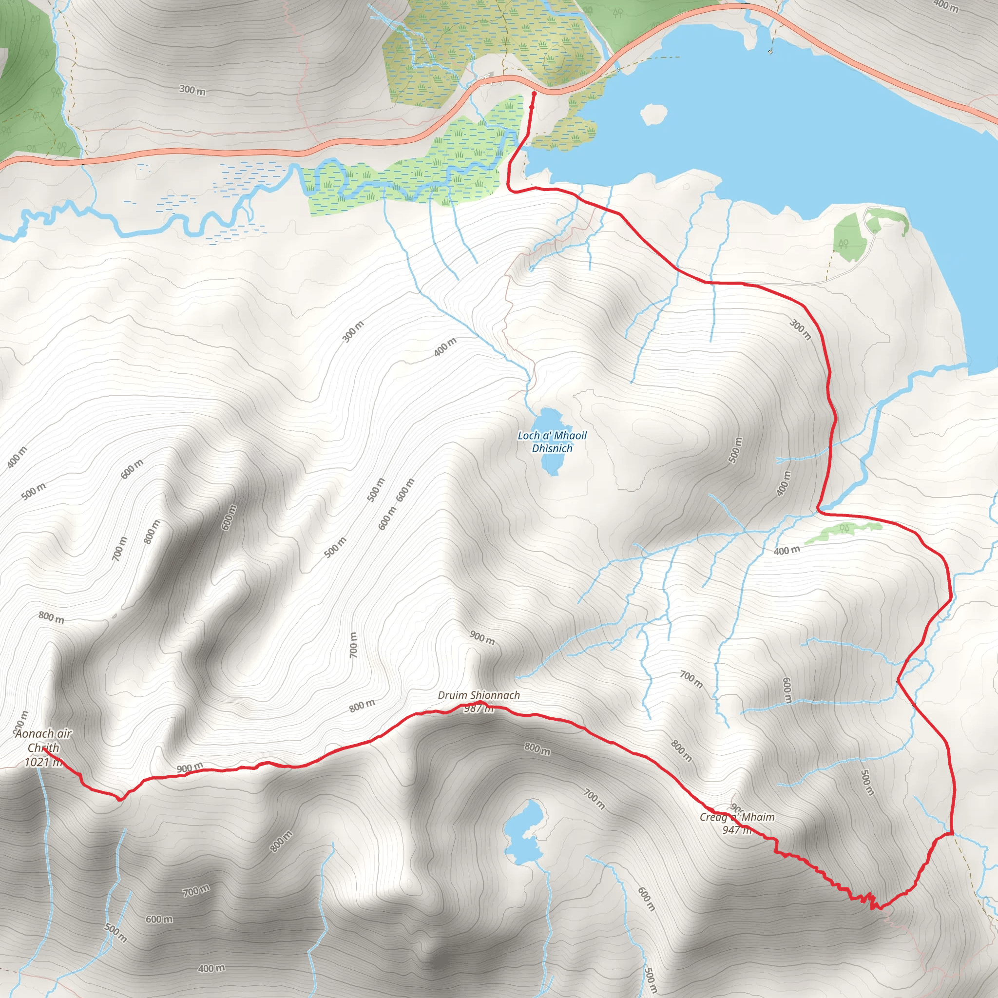 Aonach Air Chrith Walk mobile static map