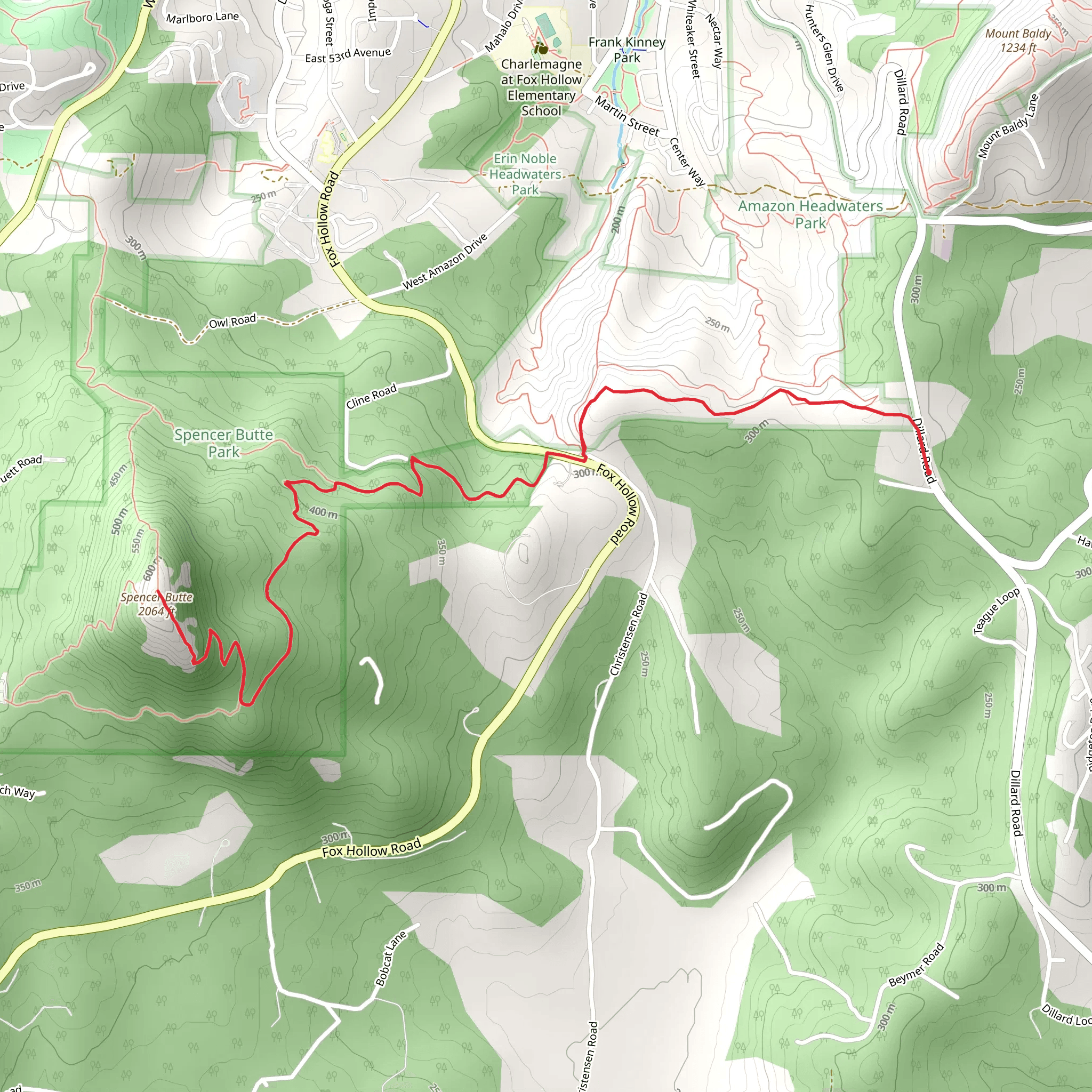 Spencer Butte from Dillard Road mobile static map