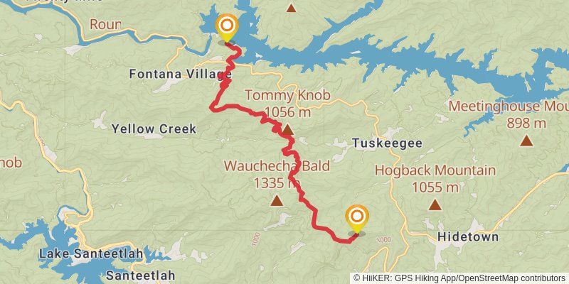 Appalachian Trail - North Carolina stage 9 Map