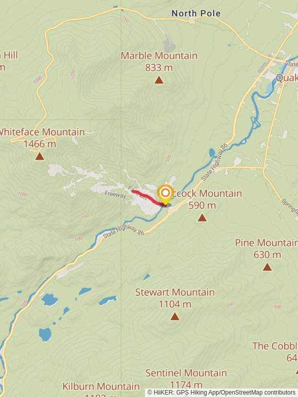 Little Whiteface Mountain mobile static map
