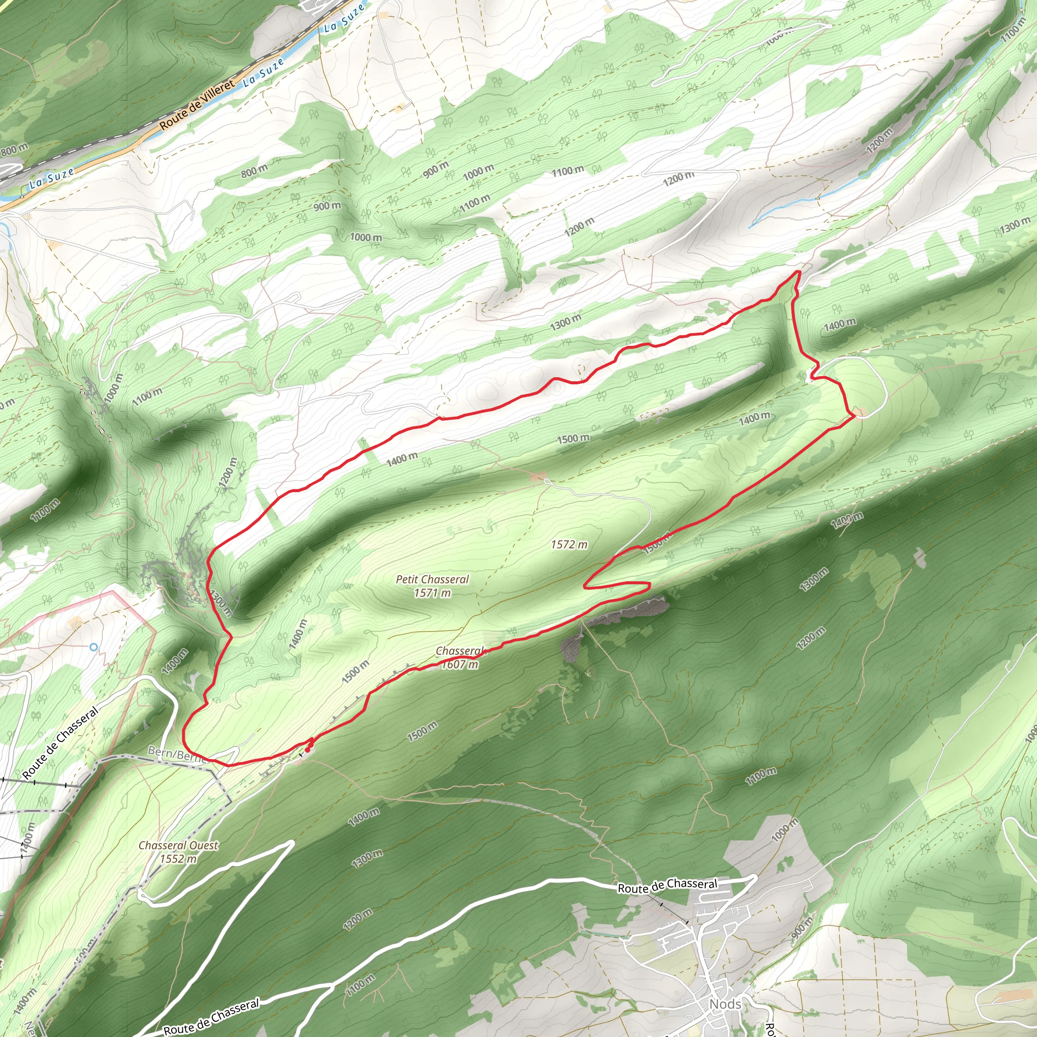 Chemin de Chasseral mobile static map