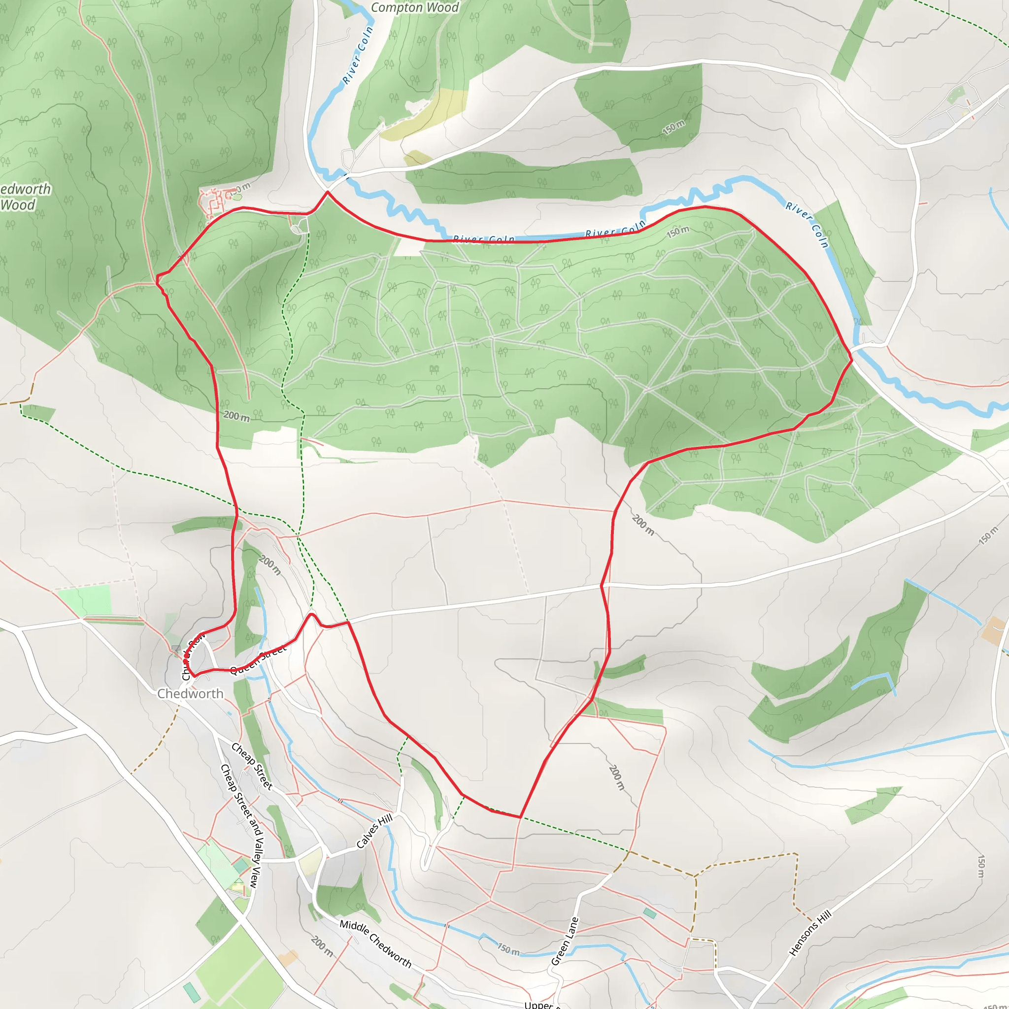 Chedworth Roman Villa Loop mobile static map