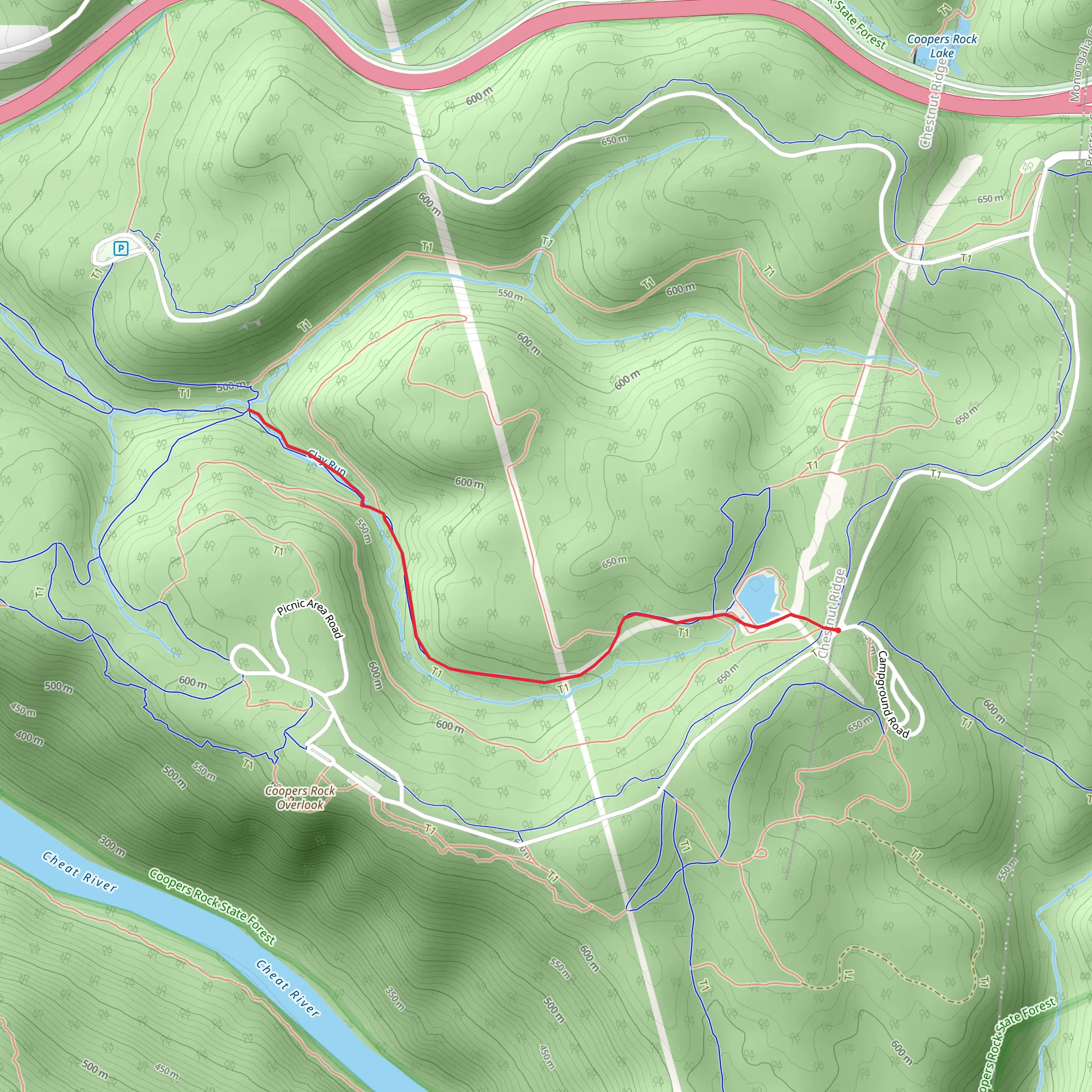 Clay Run mobile static map