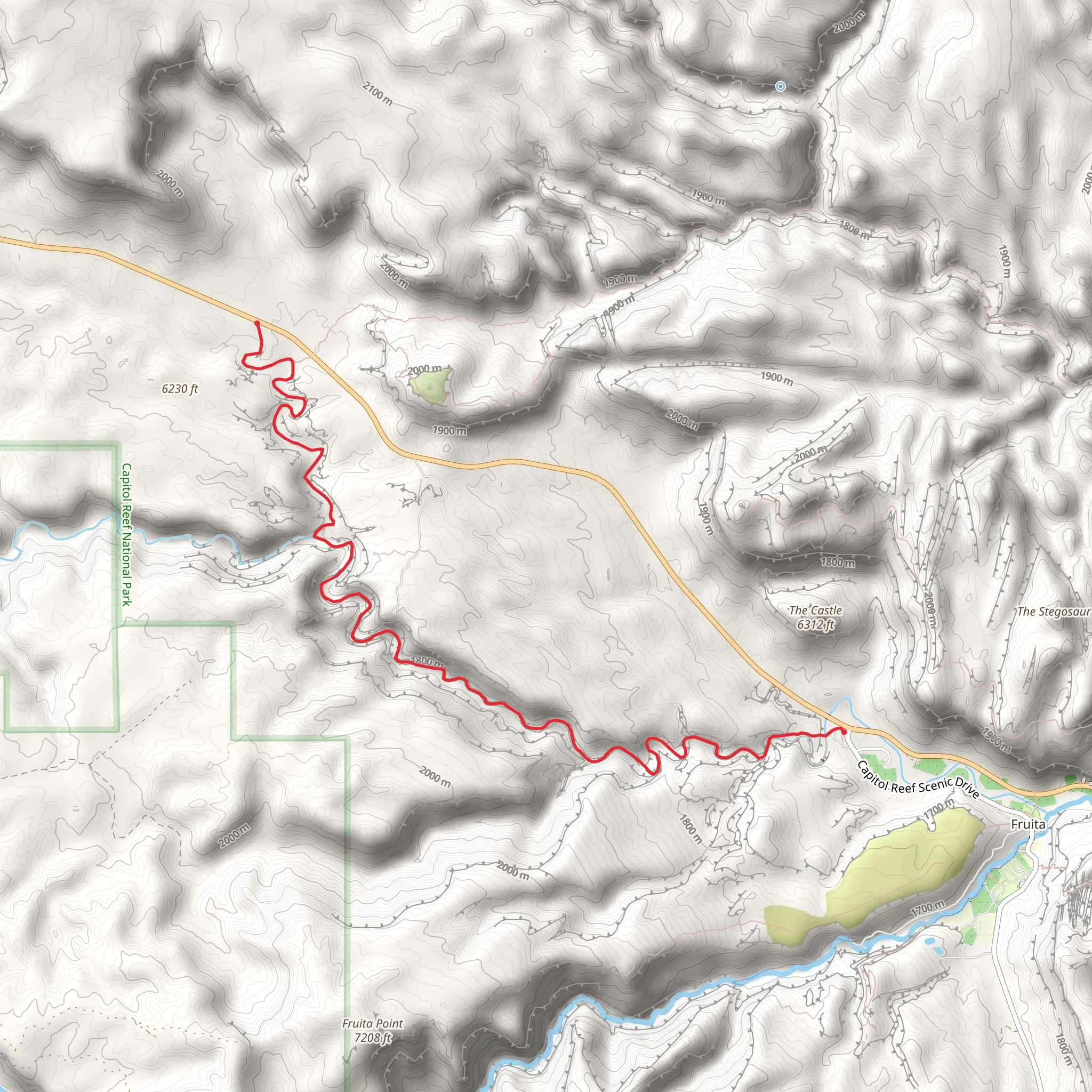 Sulphur Creek Route mobile static map