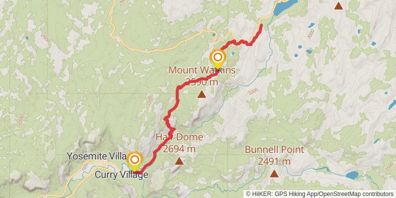 The Snow Creek Trail North stage 3 Map