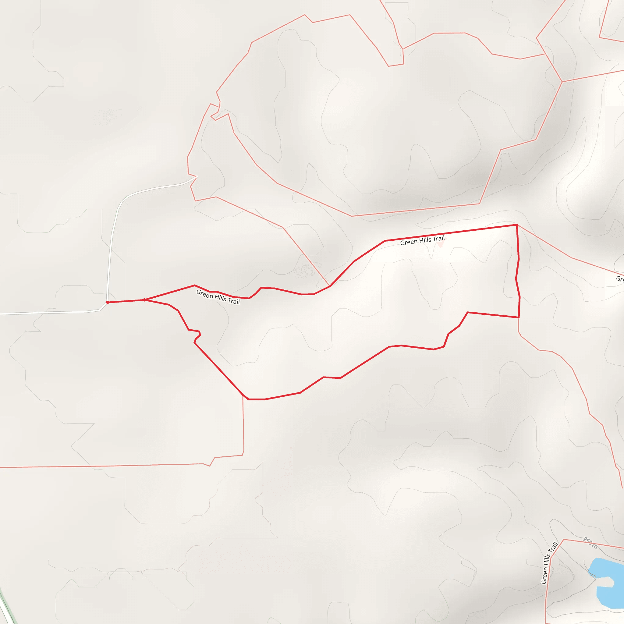 Green Hills Loop Trail mobile static map