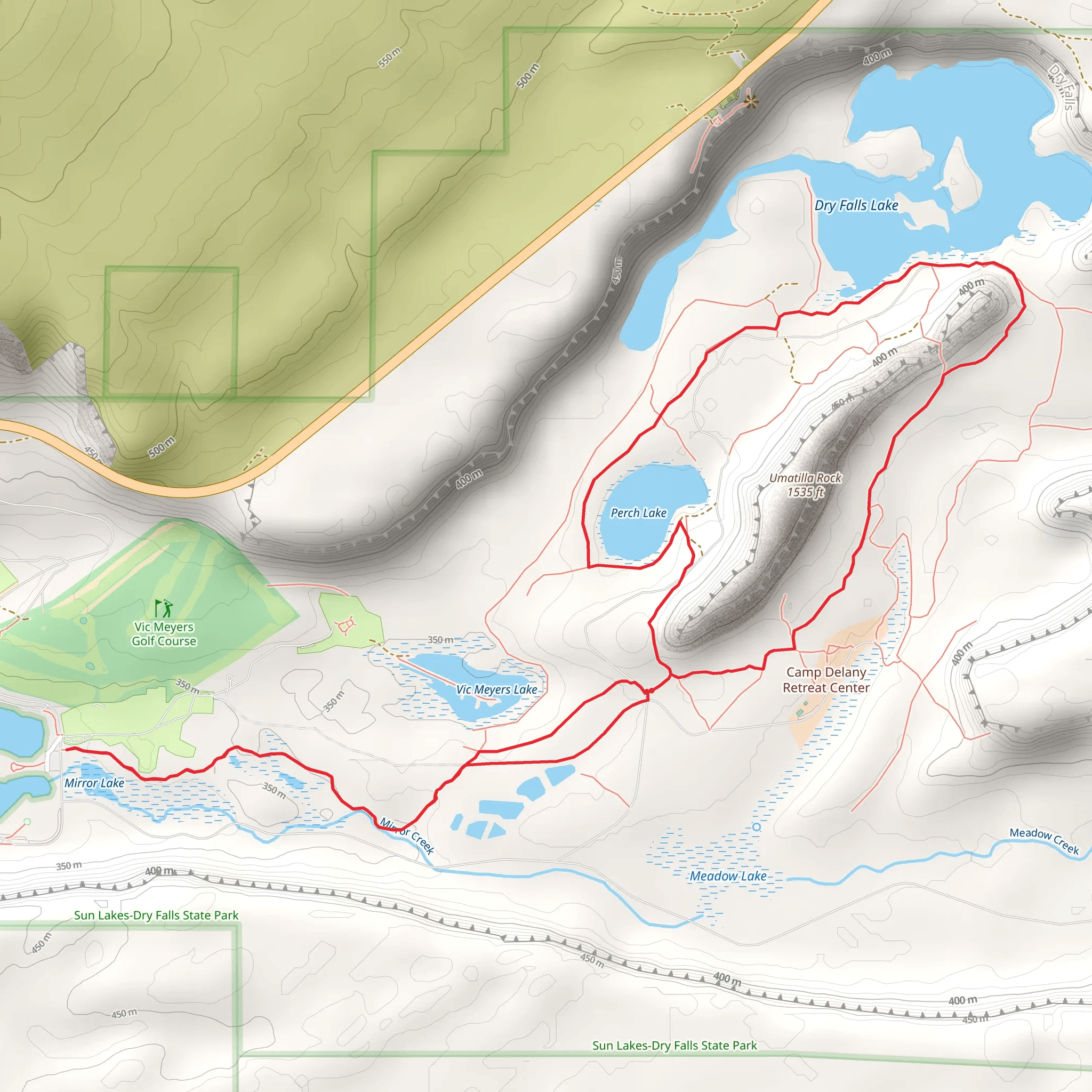 Umatilla Rock Trail and Boy Scout Trail mobile static map