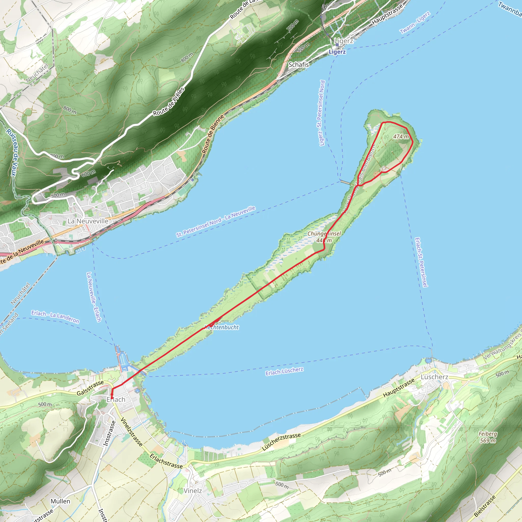 St Petersinsel-Weg mobile static map