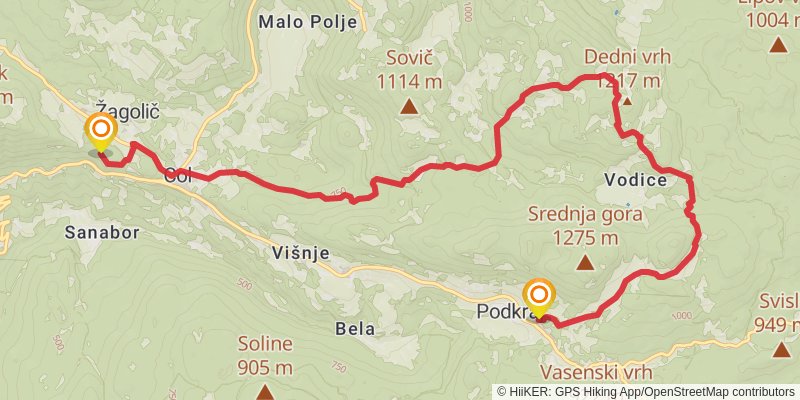 The Slovene Mountain Trail stage 30 Map