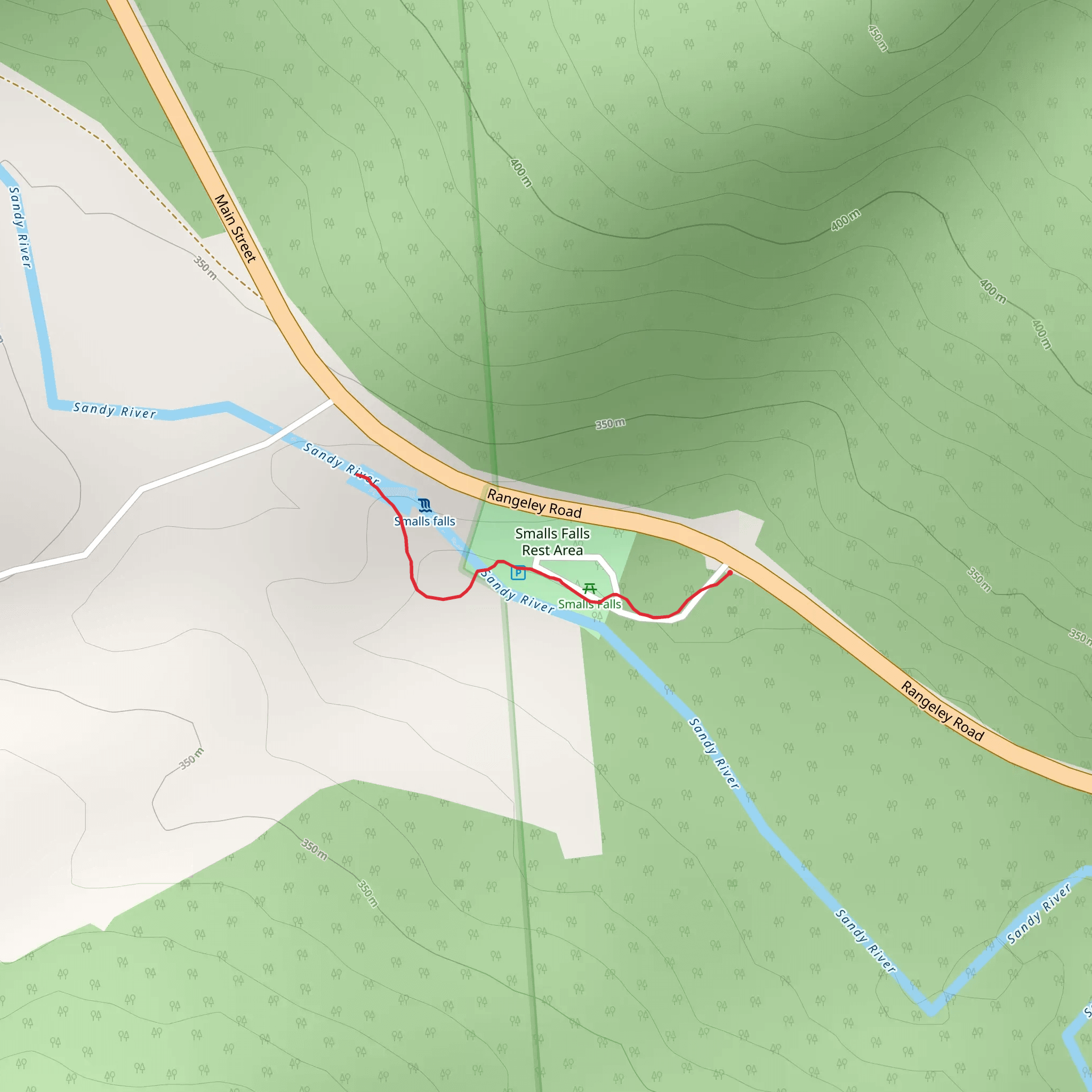 Small Falls and Sandy River mobile static map