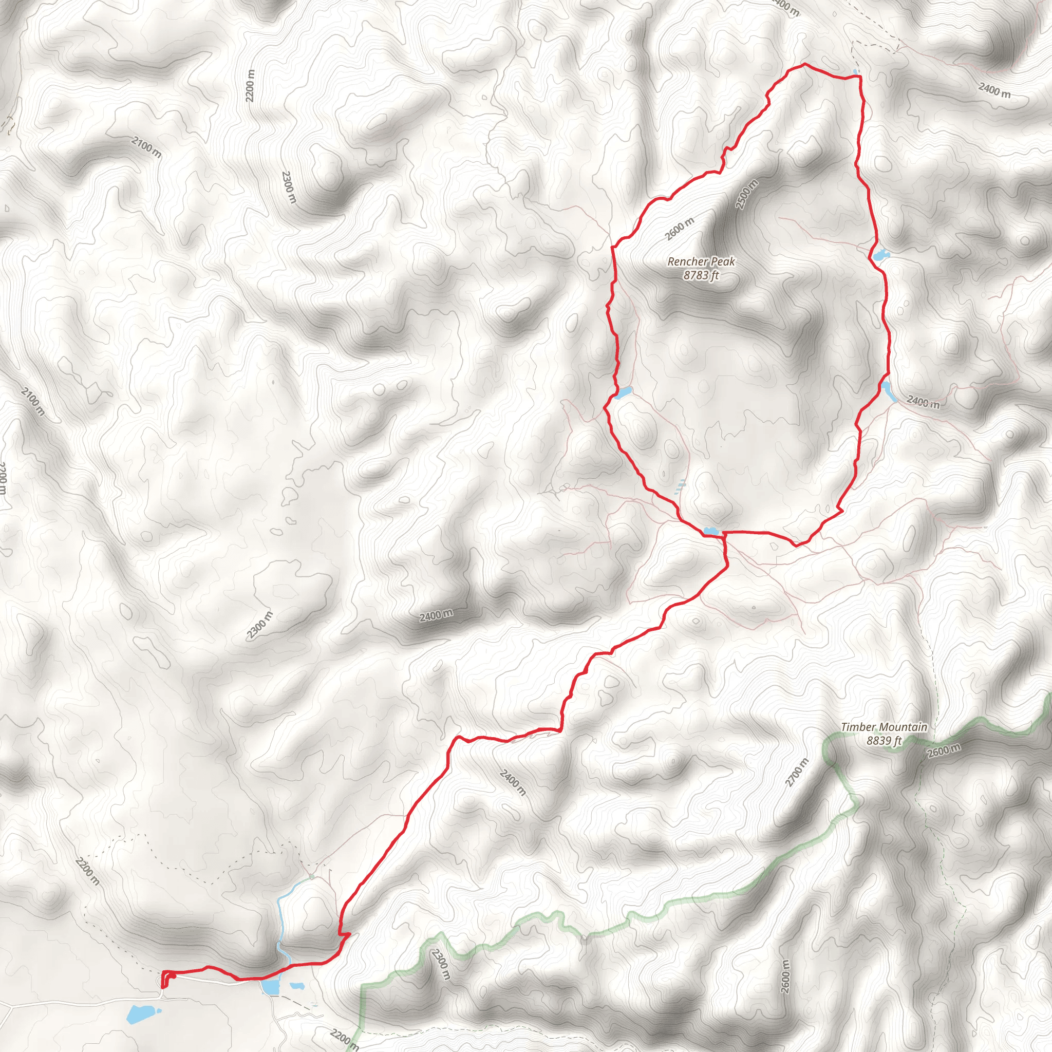 White Rocks Trail and Rock Spring Trail mobile static map