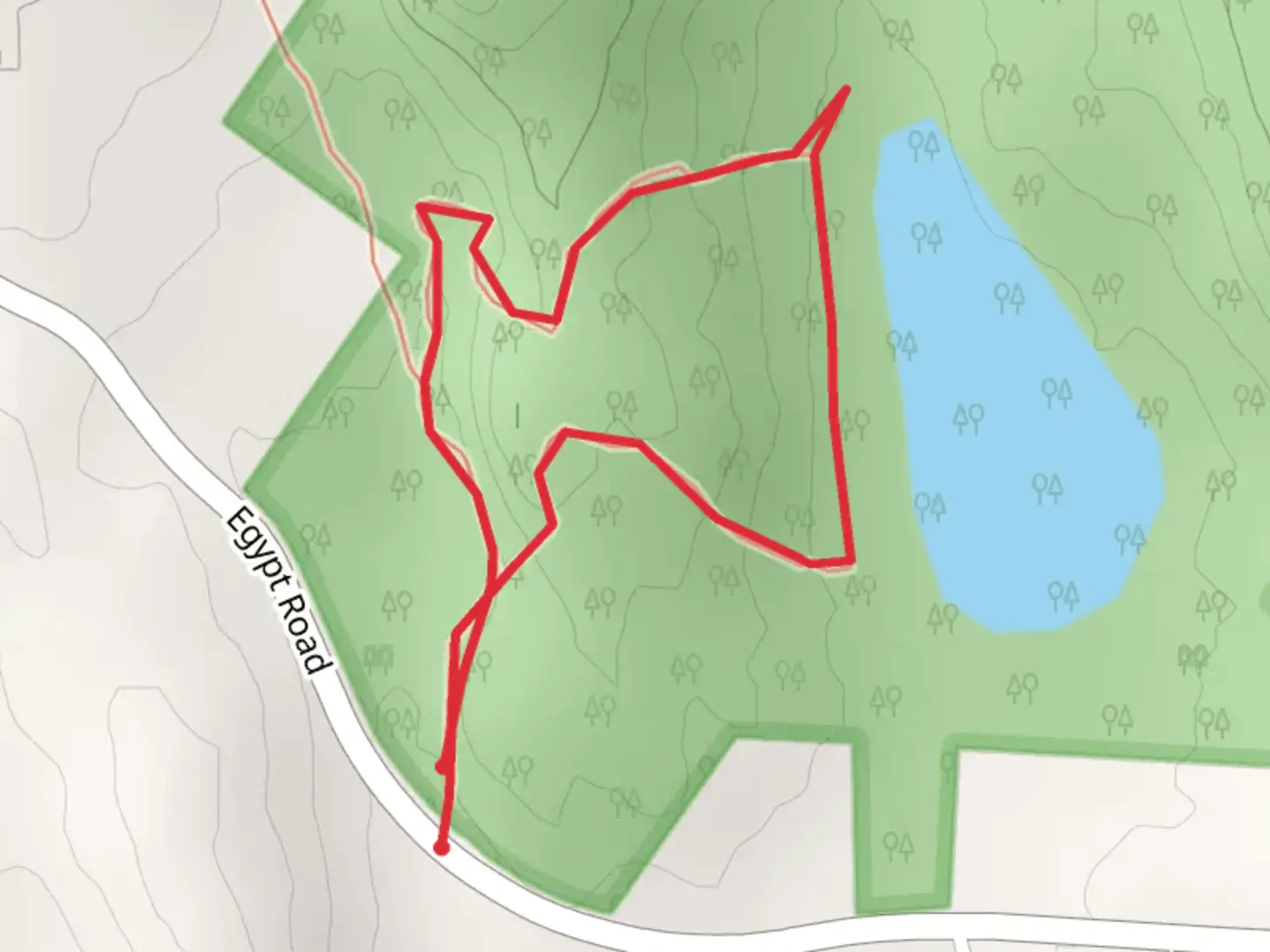 An image depicting the trail Glovers Wig Loop and its surrounding area.