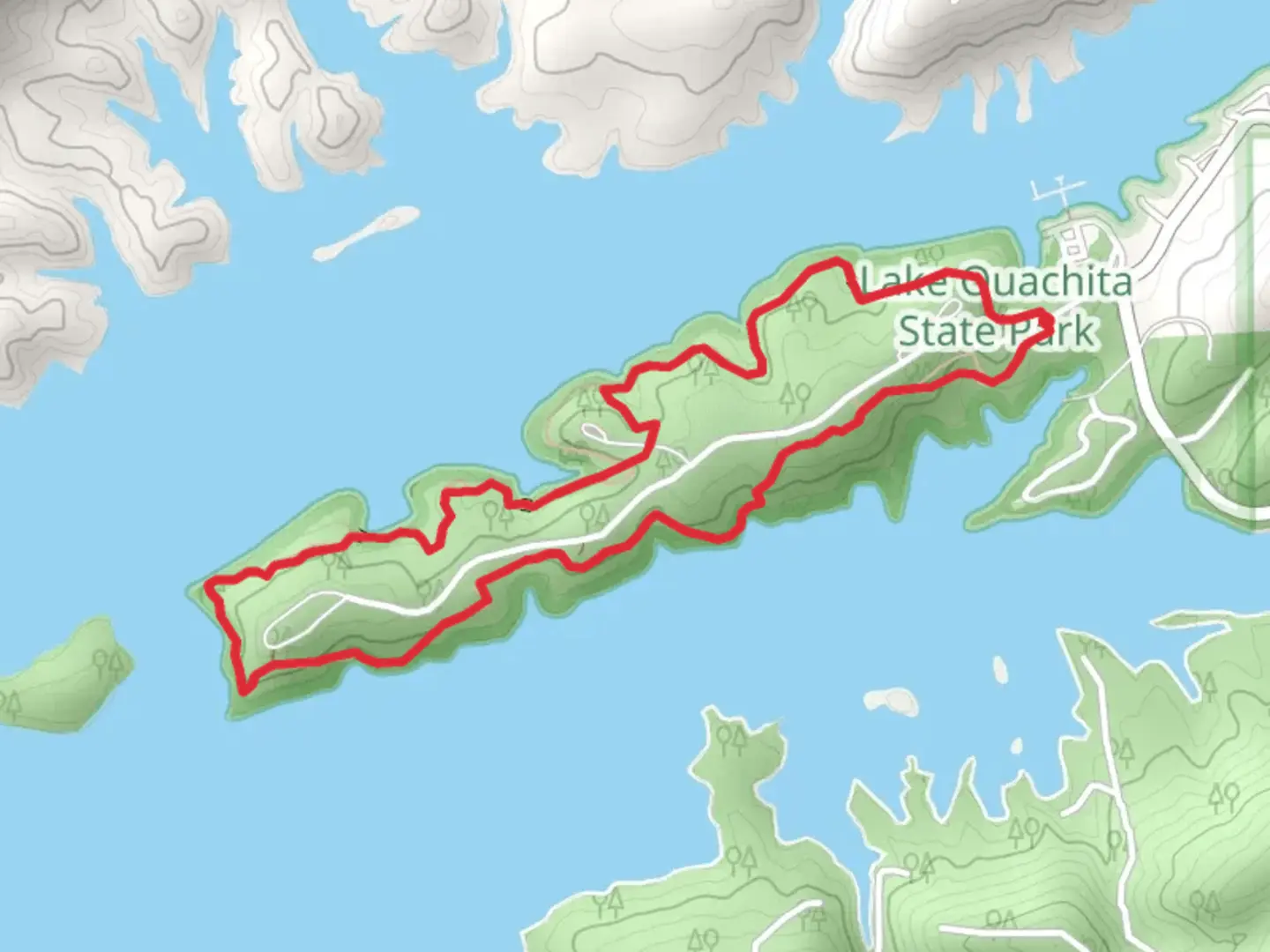An image depicting the trail Caddo Bend Loop Trail and its surrounding area.