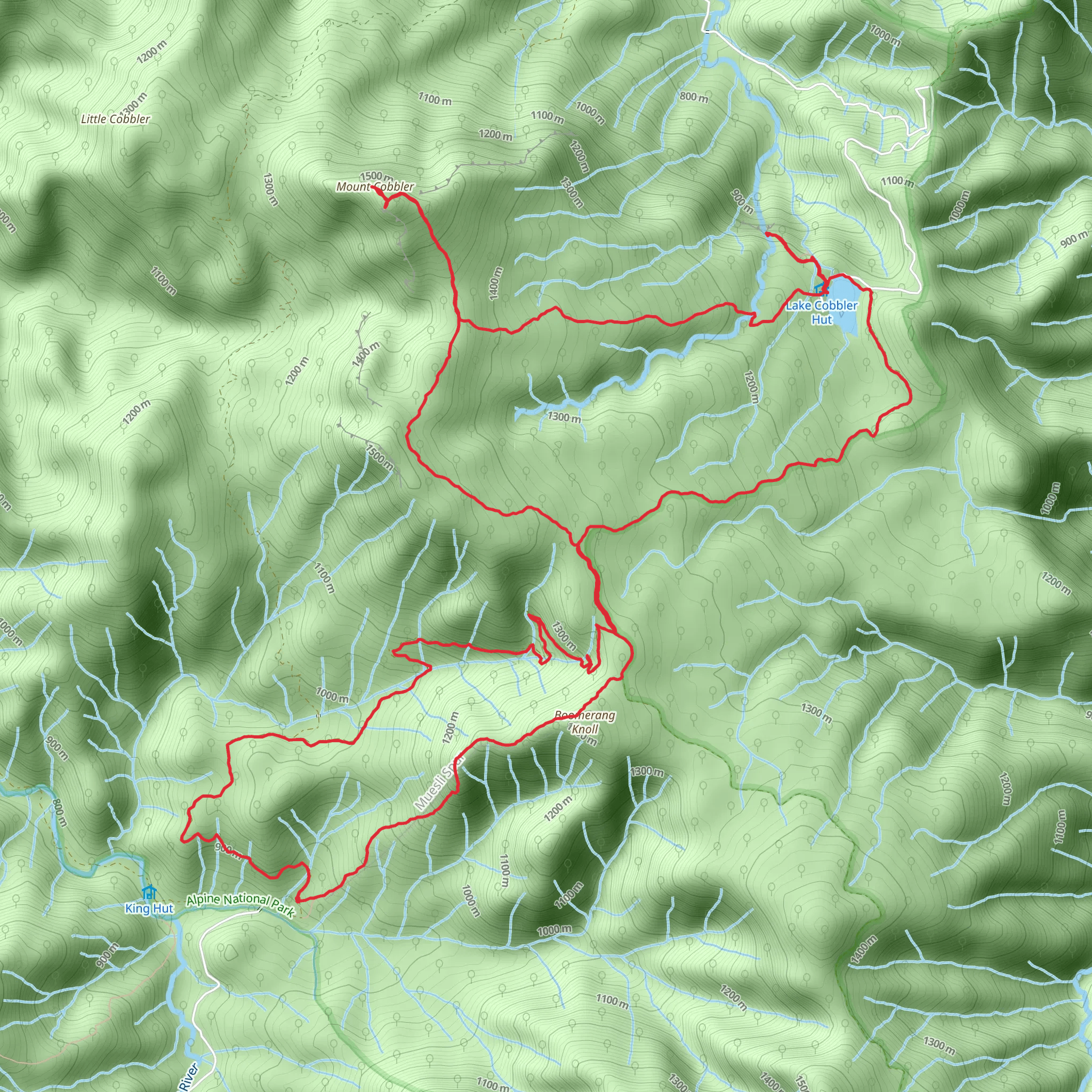 Mount Cobbler Plateau Circuit mobile static map