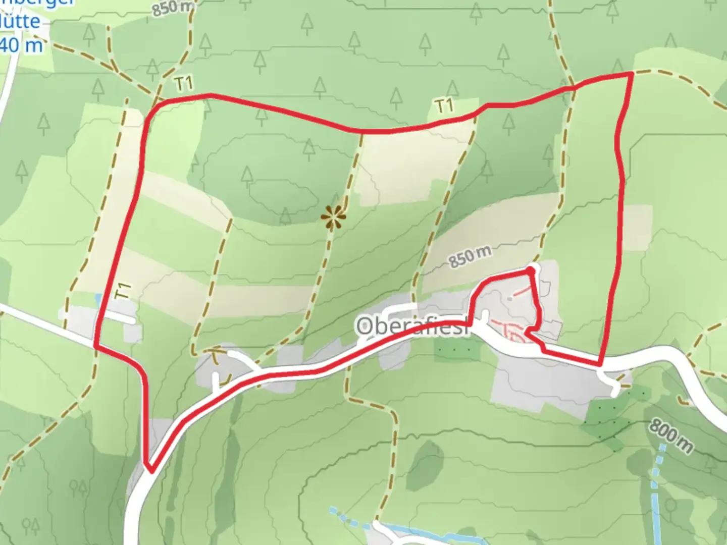 An image depicting the trail S10 Weitblick Weg and its surrounding area.