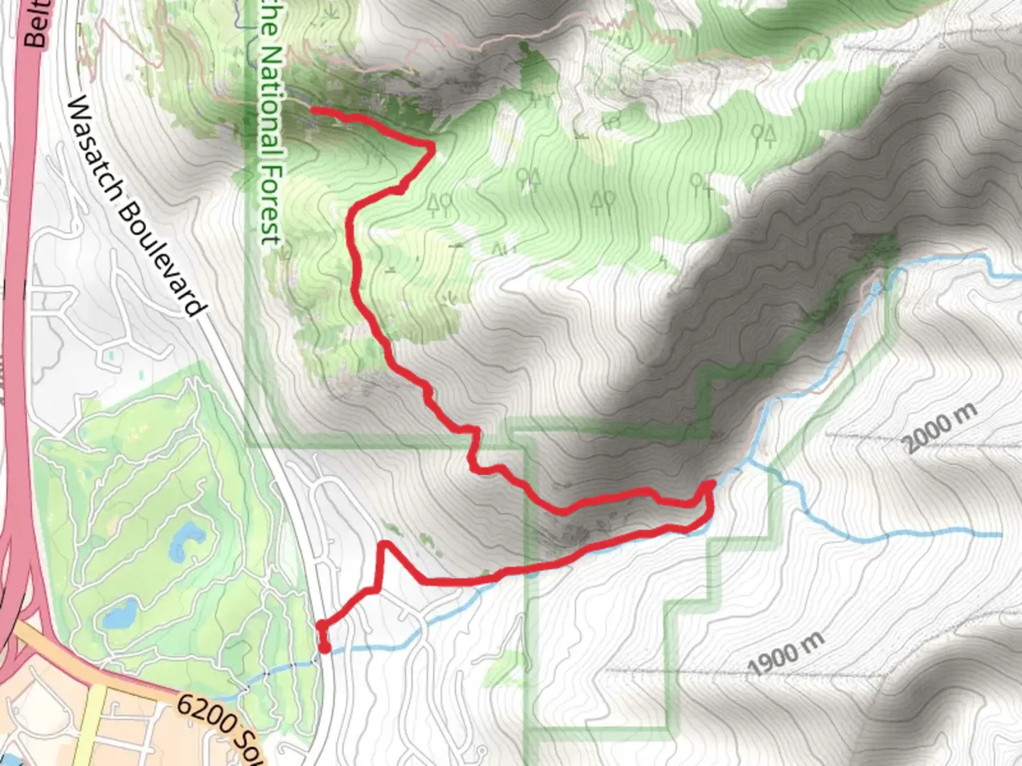 An image depicting the trail Bonneville Shoreline South and its surrounding area.
