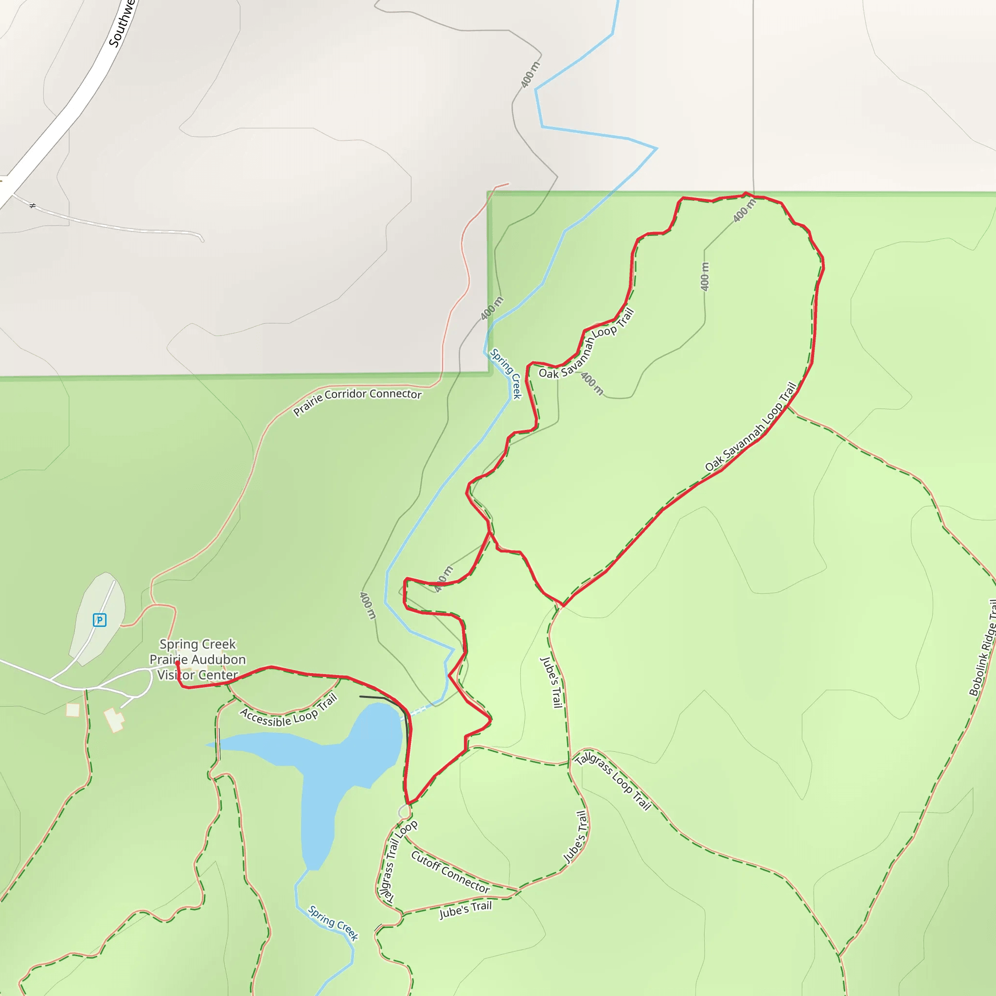 Woodland Loop Trail mobile static map