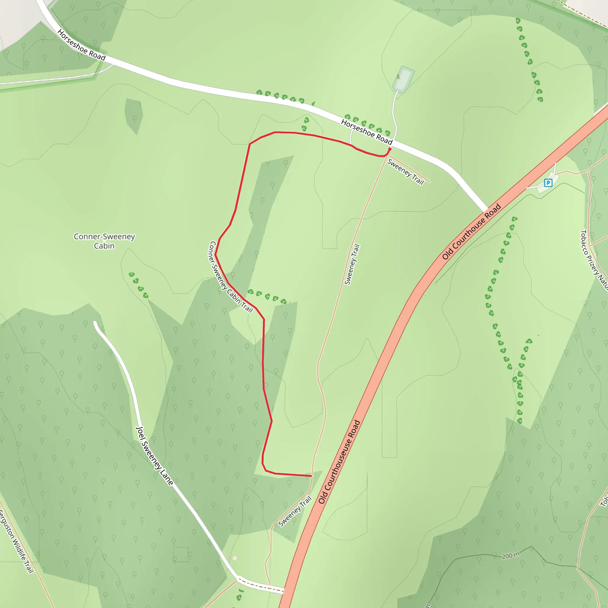 Conner-Sweeney Cabin Trail mobile static map