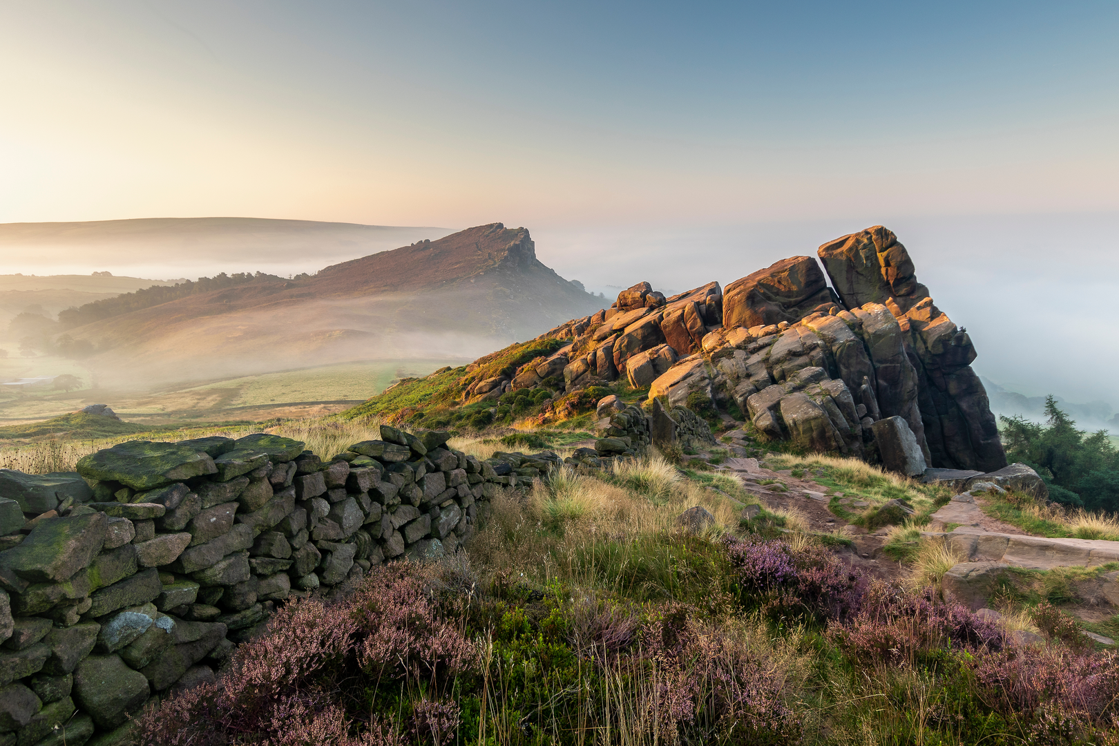 An image depicting the trail The Roaches and Lud's Church and its surrounding area.