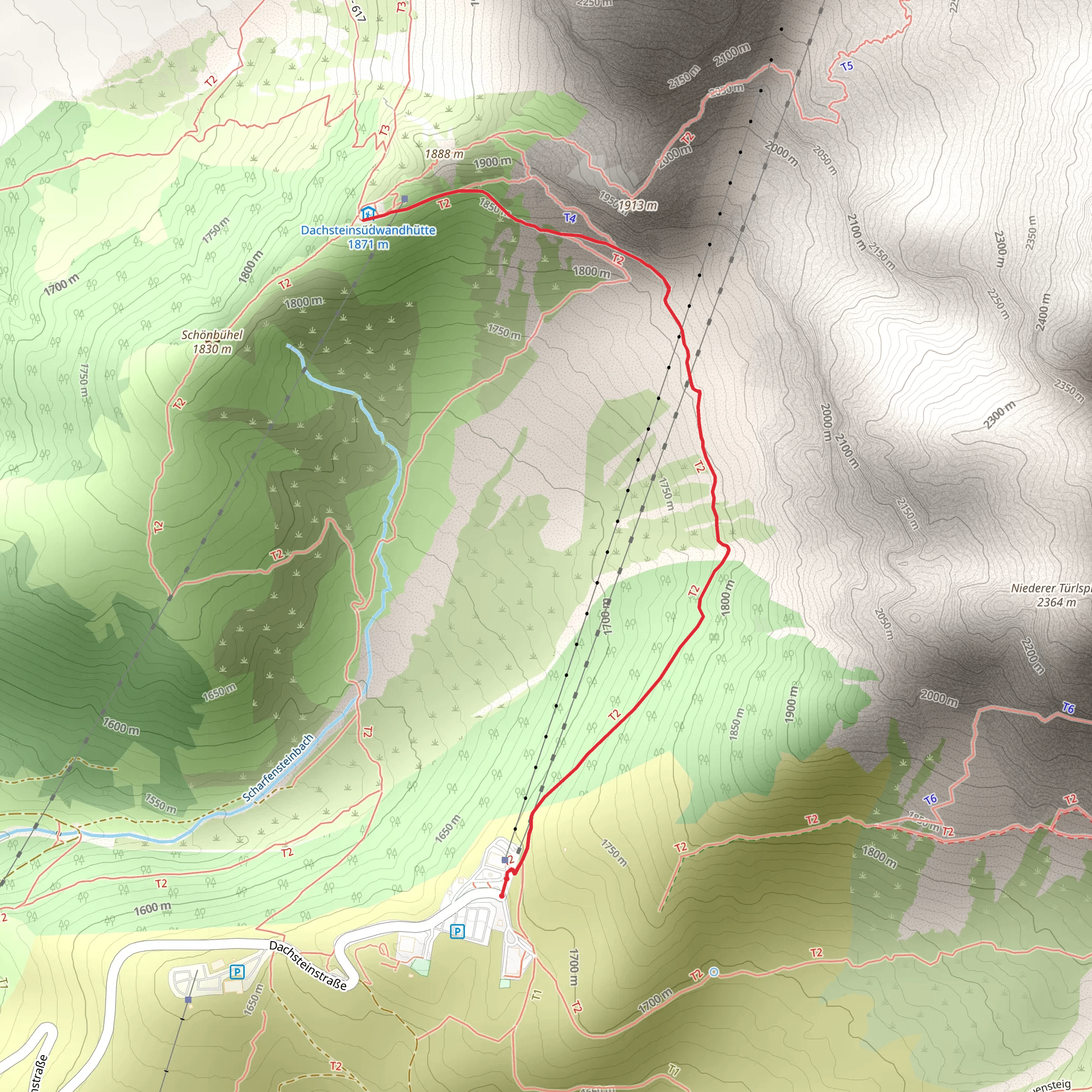 Südwandhütte Hike mobile static map