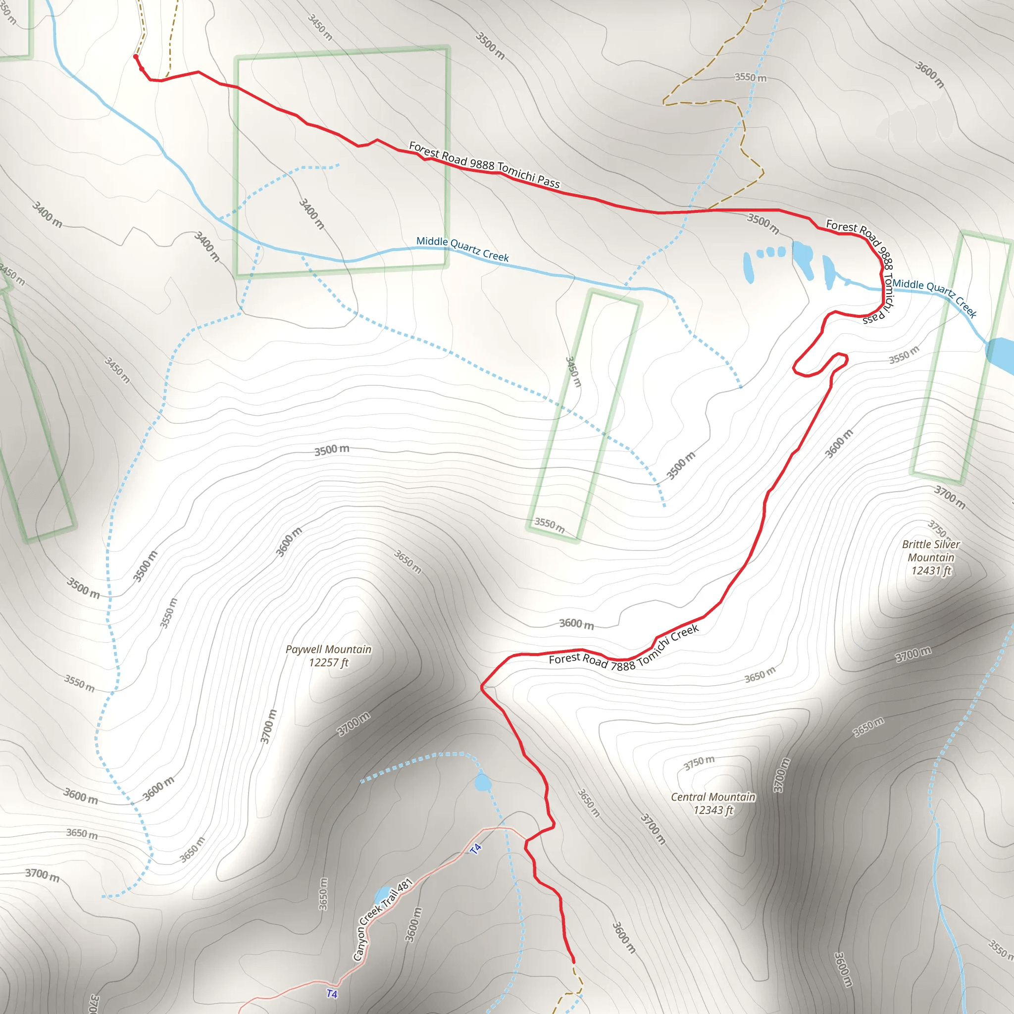 Tomichi Pass Trail mobile static map