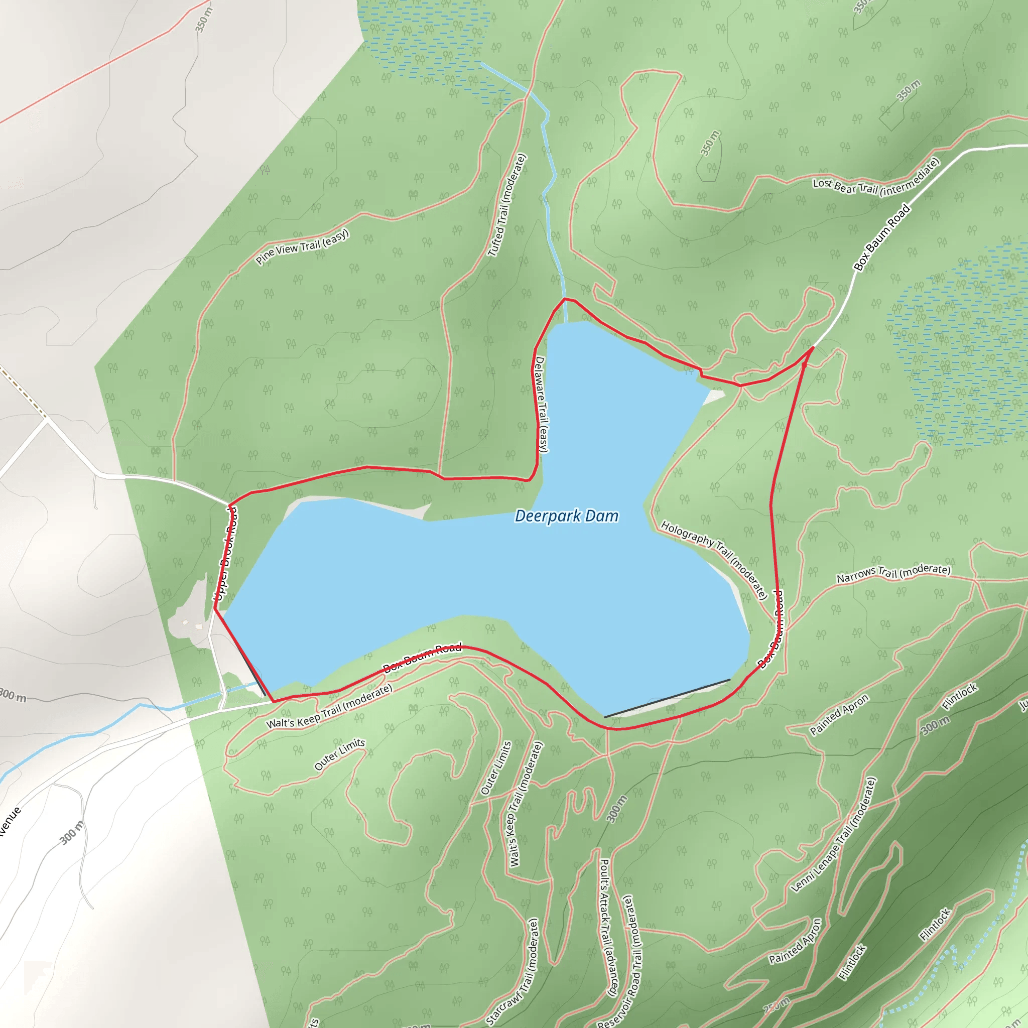 Deerpark Dam Loop mobile static map