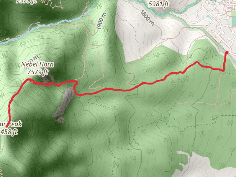 Bear Peak and Nebel Horn via Shanahan - North Fork