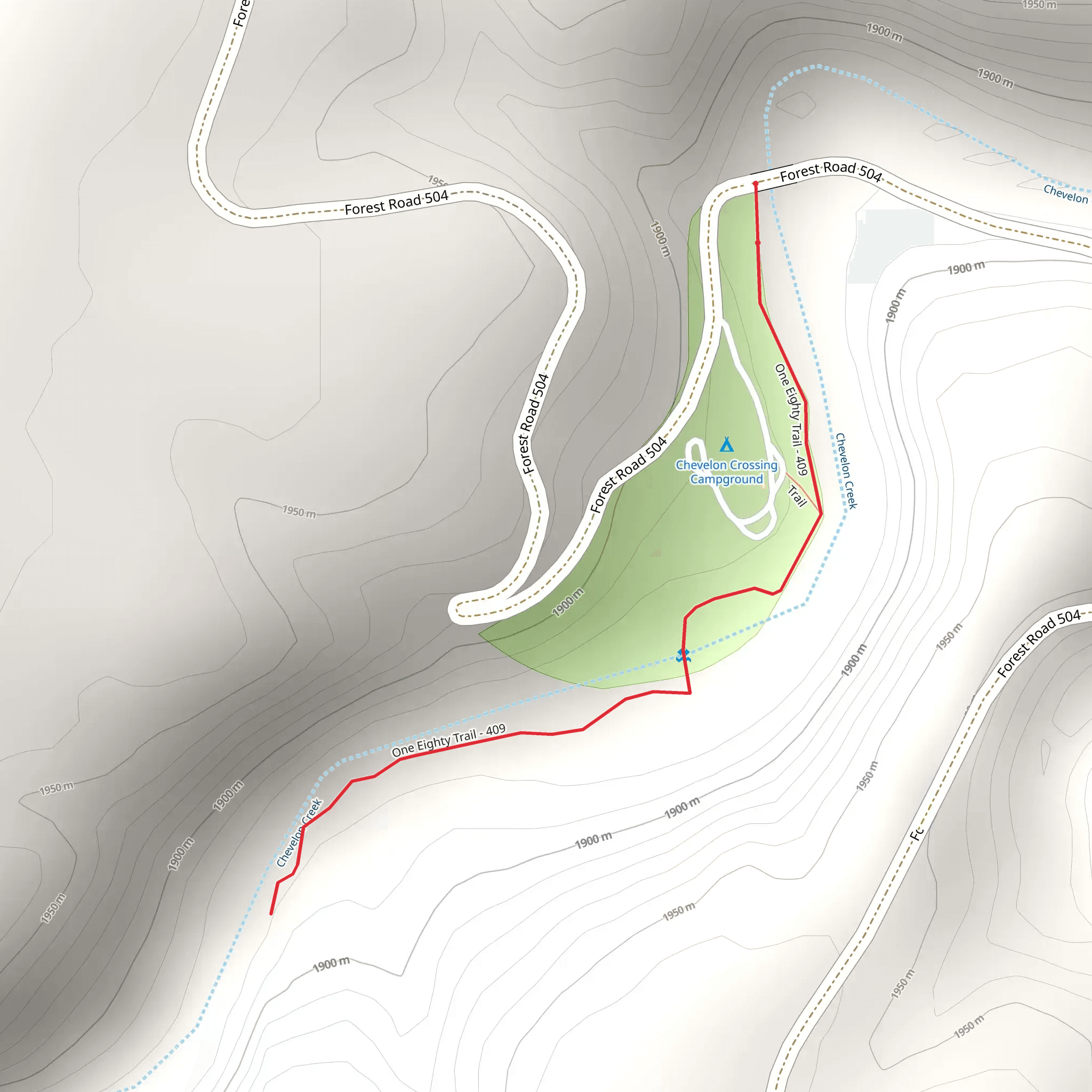 Chevelon Crossing Trail mobile static map